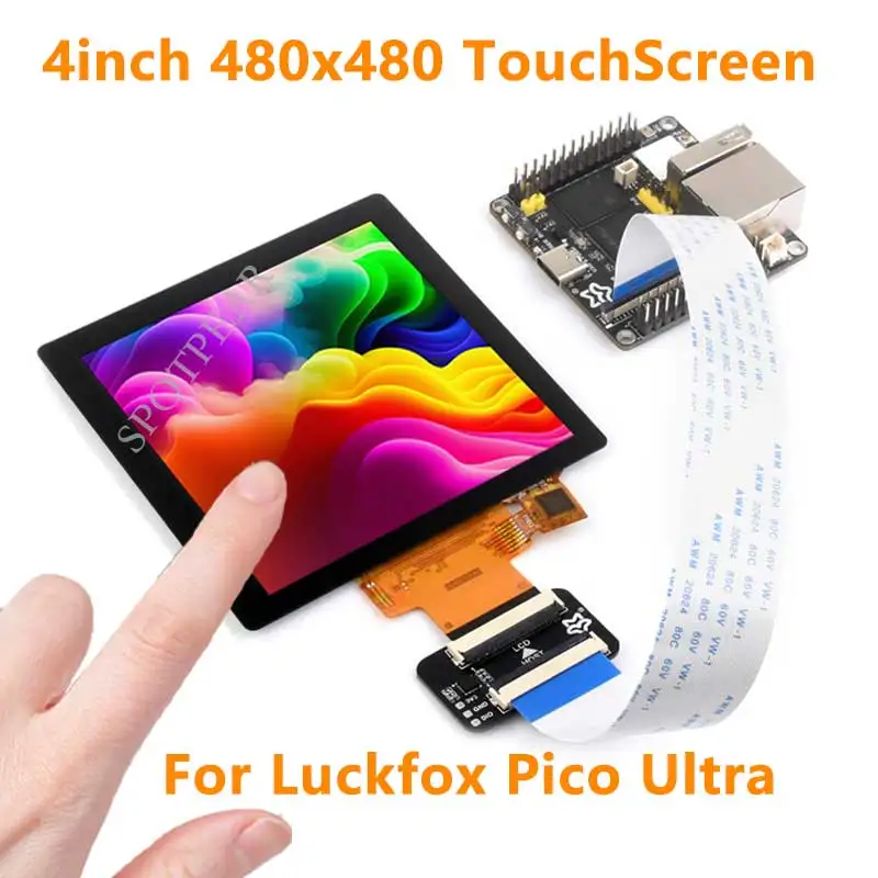 LCD de 4 pulgadas 480x480 para pantalla táctil cautiva Luckfox Pico Ultra RGB compatible con operación táctil Flexible y responsiva - imagen 2