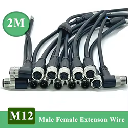 Cable sensor con conector de aviación doble extremo, codo