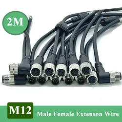 Cable sensor con conector de aviación doble extremo, codo