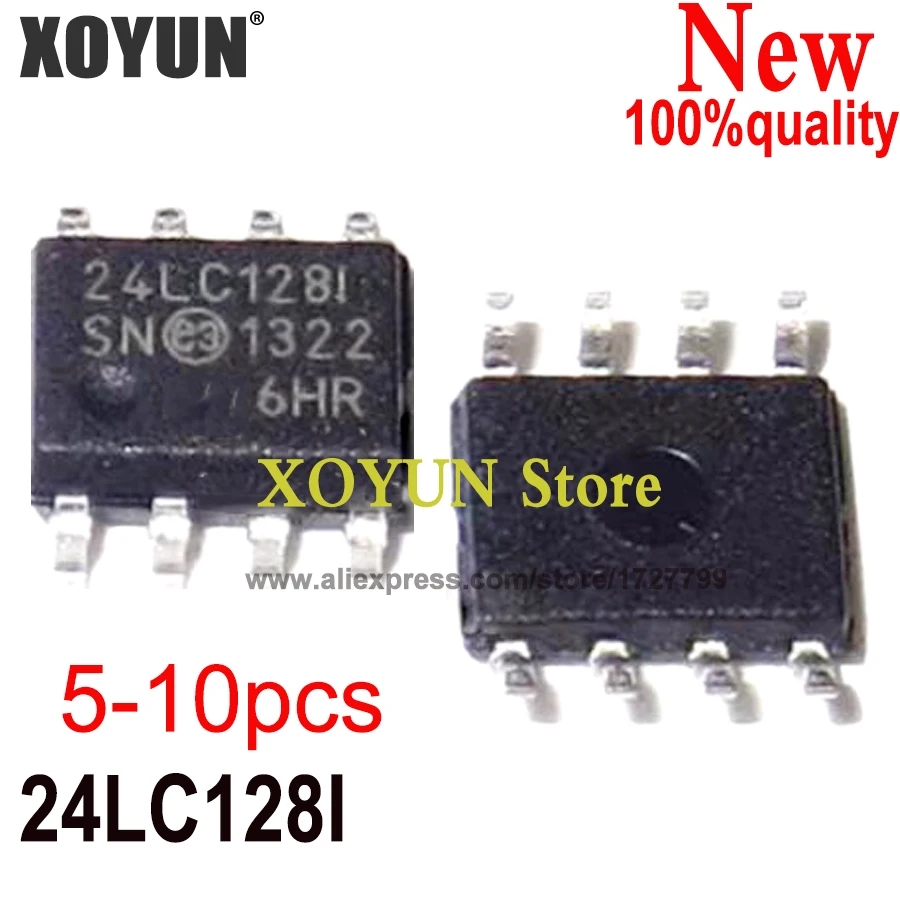 (5-10 piezas) 24LC128I 24LC128 SOP-8 24LC128-I/SN