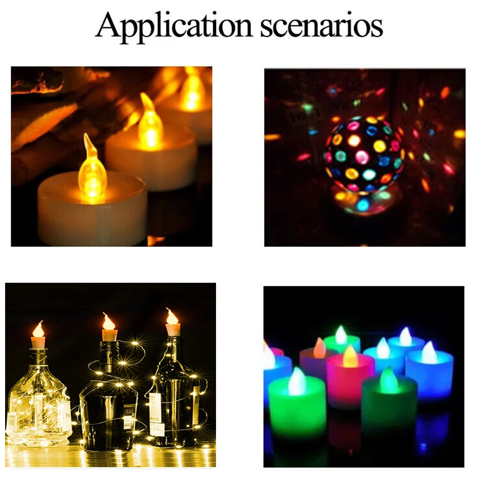 Diodos LED parpadeantes amarillos, vela, luces parpadeantes, lente redonda transparente, llama Intermitente, diodo emisor de luz, 3mm, 5mm - imagen 5