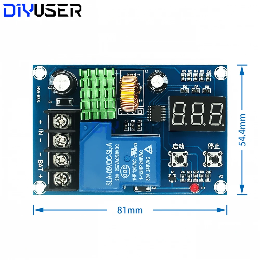 Módulo de Control del cargador de batería XH-M604, placa de protección de batería de litio y plomo ácido DC 6-60V con pantalla Digital - imagen 3
