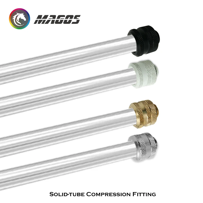 Kit de montaje de tubo duro para conector de compresión dura PETG acrílico OD14mm para refrigeración por agua de computadora, paquete de 4 o 8 Uds. - imagen 2