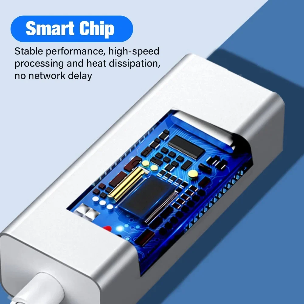Adaptador Ethernet USB tipo C, tarjeta de red USB 3,0, 10/100/1000Mbps, USB C a RJ45, Gigabit Lan, para PC, Macbook, Windows y portátil - imagen 5