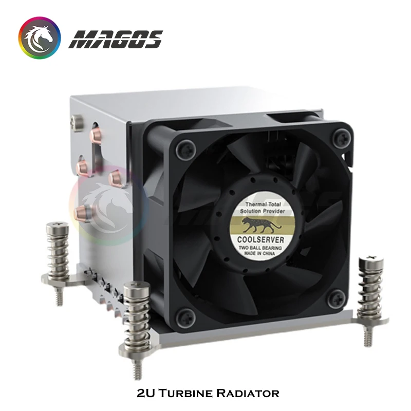 Enfriador de agua de CPU, 4 tubos de calor, servidor Universal 2u, radiador silencioso PWM 6800RPM, ventilador de refrigeración de aire para LGA 2011 /1151/AMD AM4 - imagen 2