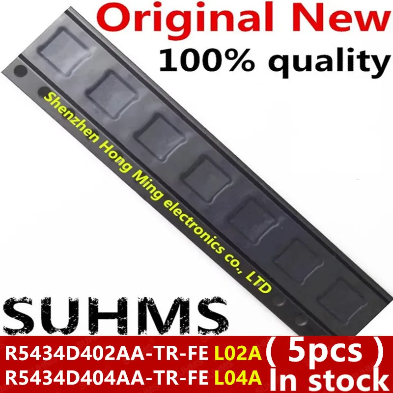 Chipset de R5434D402AA-TR-FE 100% nuevo, R5434D402AA-TR R5434D402AA, LV02A, R5434D404AA-TR-FE, R5434D404AA, L04A, 5 unidades