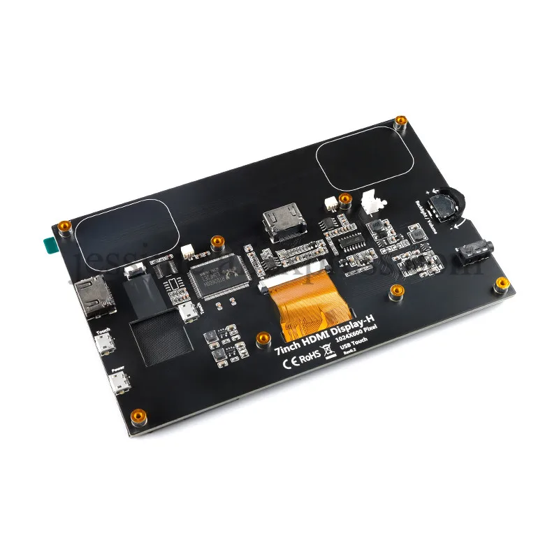 Módulo de pantalla LCD compatible con HDMI, pantalla táctil capacitiva de 7 "y 7", 1024x600, 1024x600, IPS, HD, ángulo de visión completo para Raspberry Pi - imagen 3