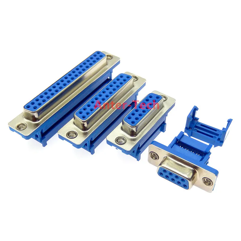 5 uds DB9 DB15 DB25 DB37 DIDC9/DIDC15/DIDC25/DIDC37 conector de puerto serie macho hembra idc tipo de engarzado D-SUB adaptador rs232 - imagen 2