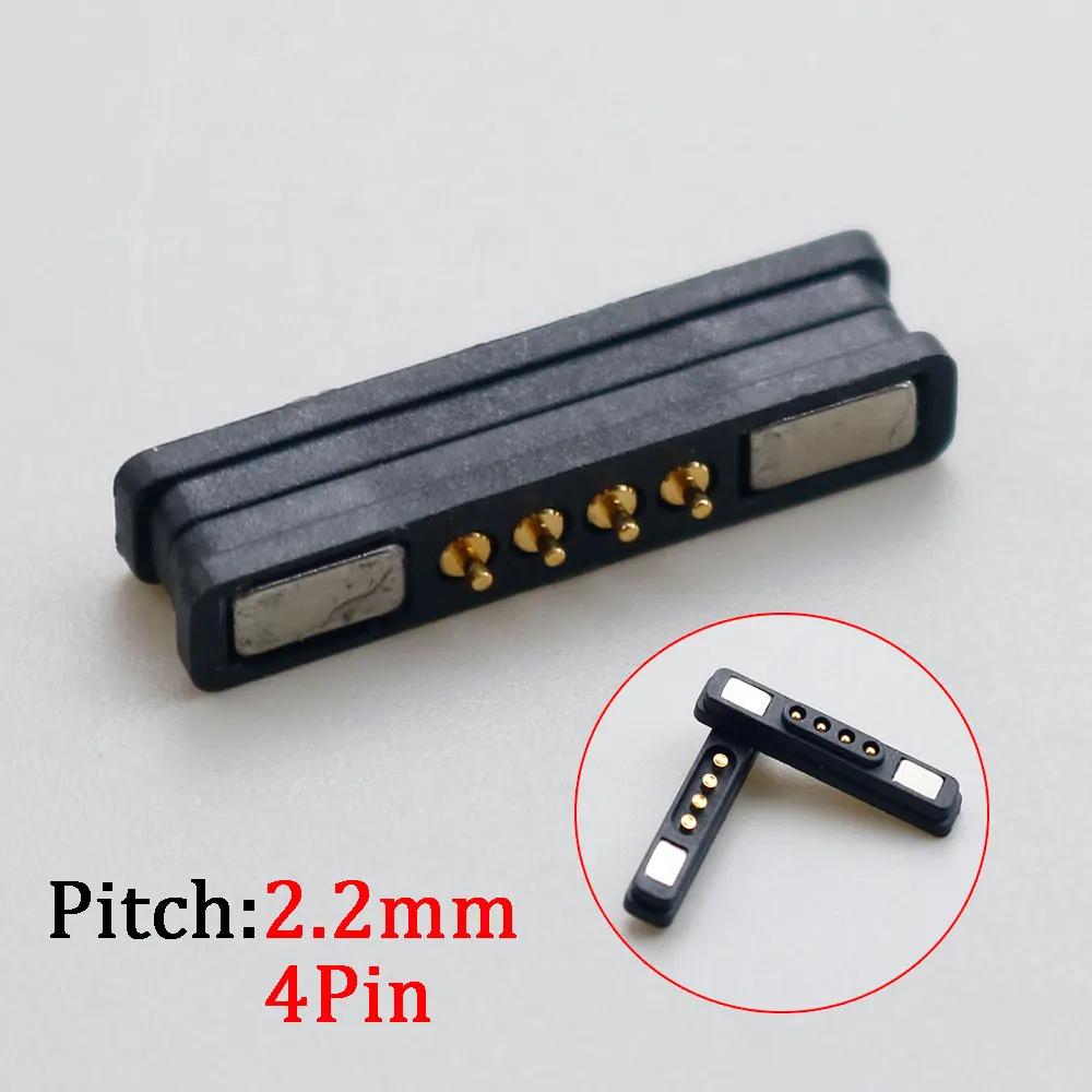 Conector magnético Pogo Pin, 3/5 polos, macho, hembra, tira de 2/4 MM, sonda de transferencia de datos de carga de energía CC, 1/2,2 pares - imagen 5