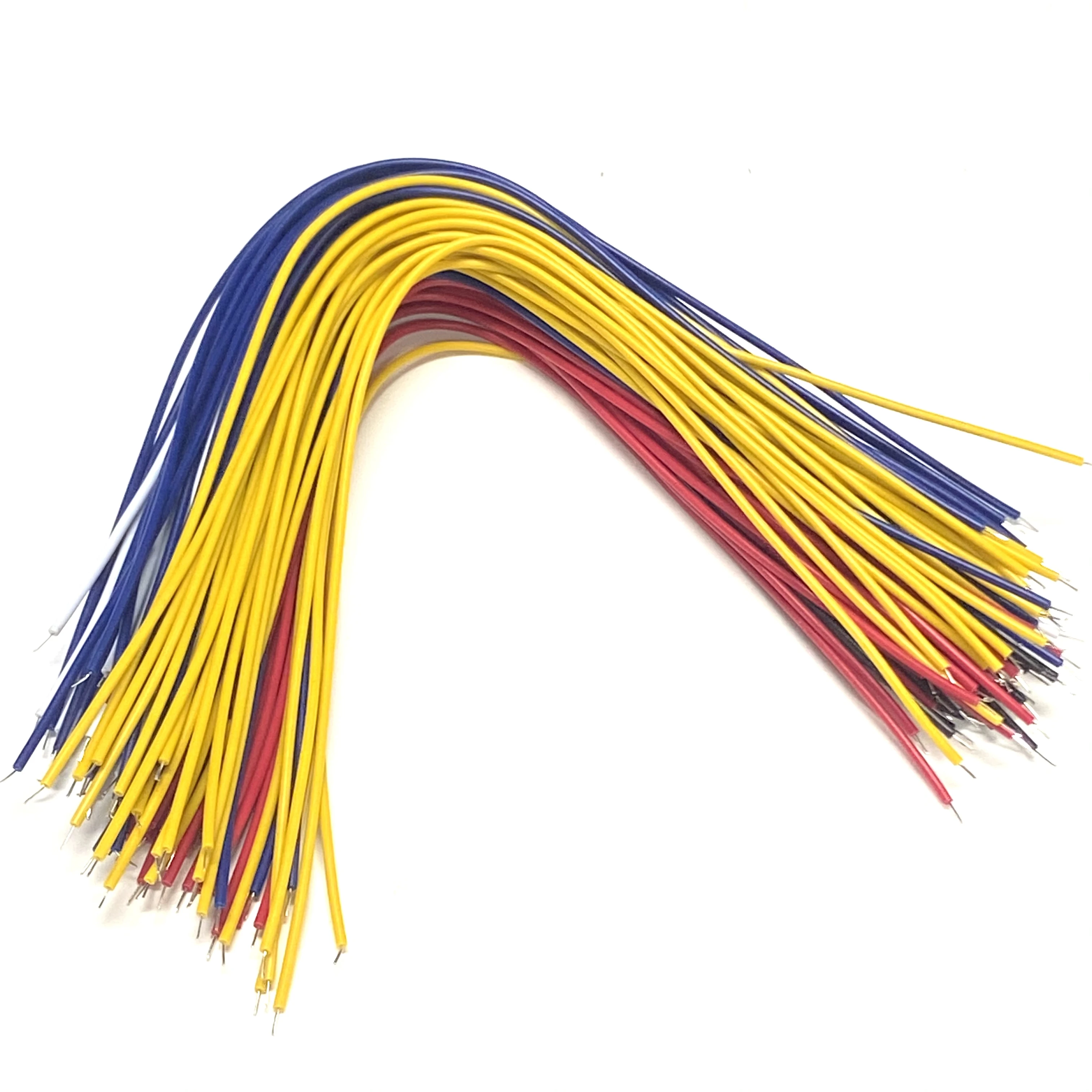 Kit de cables de puente de placa de pruebas de 20CM, 100 piezas, Cable de soldadura PCB de doble cabeza Chapado en estaño, Cable de puente de mosca, 5 colores x 20 - imagen 5