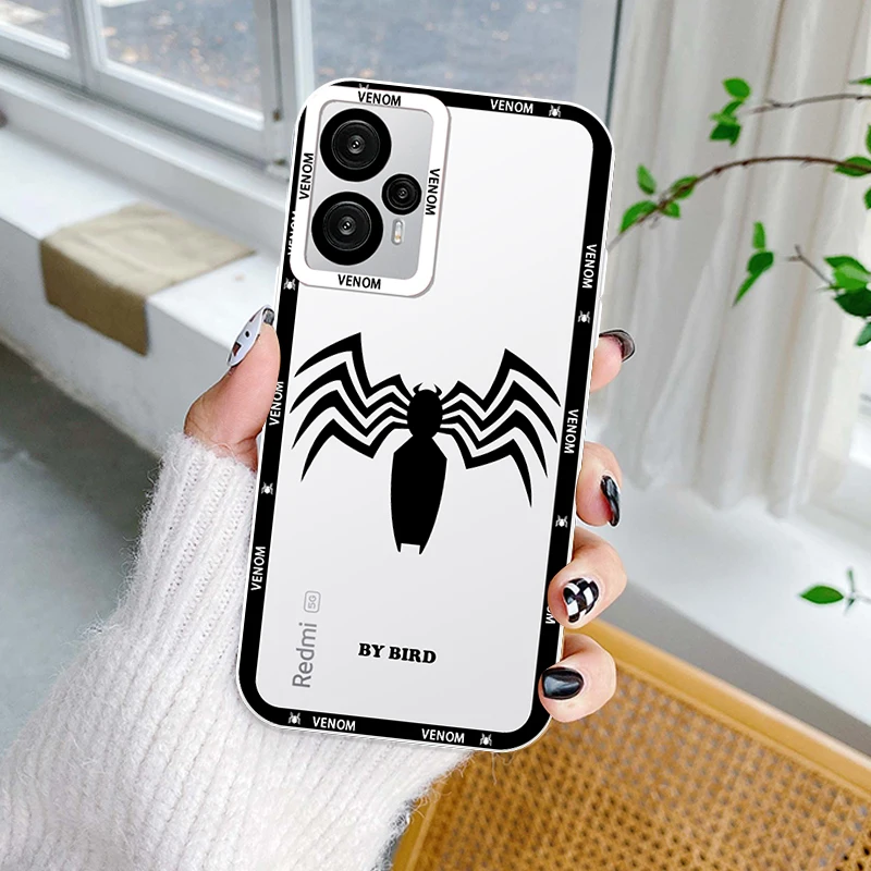Marvel-funda de teléfono de superhéroe venom cool, cubierta transparente de Ojos de Ángel para Poco M3, M4, X3, X4, NFC, X5, F3, Redmi Note 9, 10, 11 Pro, 12 - imagen 5