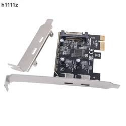 Tarjeta PCIe USB-C Dual ASM1042 - 5Gbps para PC Sobremesa