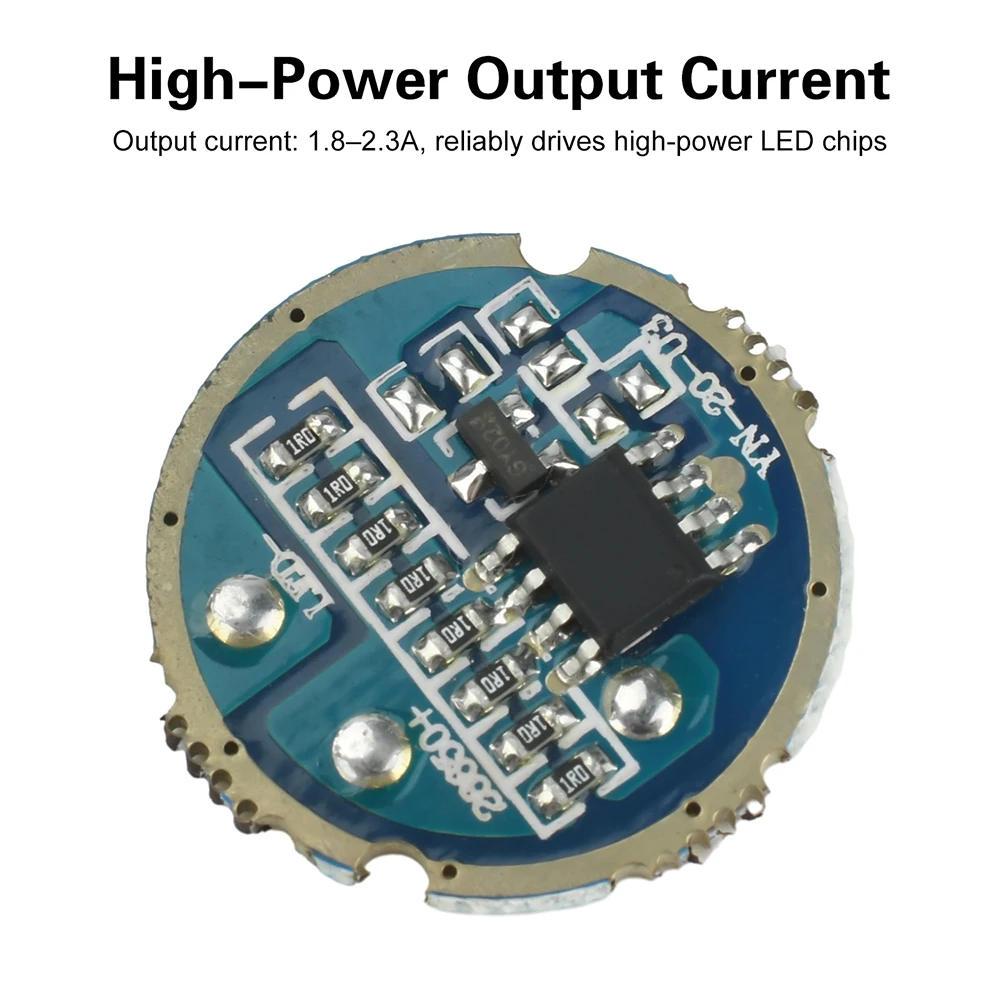 DC 3,7-4,2 V 6-15W cuentas de lámpara controlador de engranaje de linterna controlador de linterna de 1 velocidad placa controladora DIY accesorio de linterna 17/20mm - imagen 4