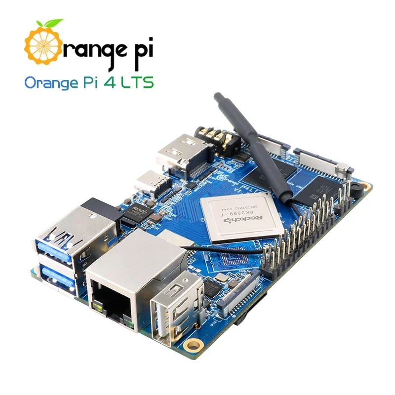 Orange Pi 4 LTS 3G + carcasa metálica (antena) + fuente de alimentación DC 5V4A, mini tableta de ordenador PC RK3399-T, ejecutar Android, Ubuntu, sistema operacional Debian - imagen 3