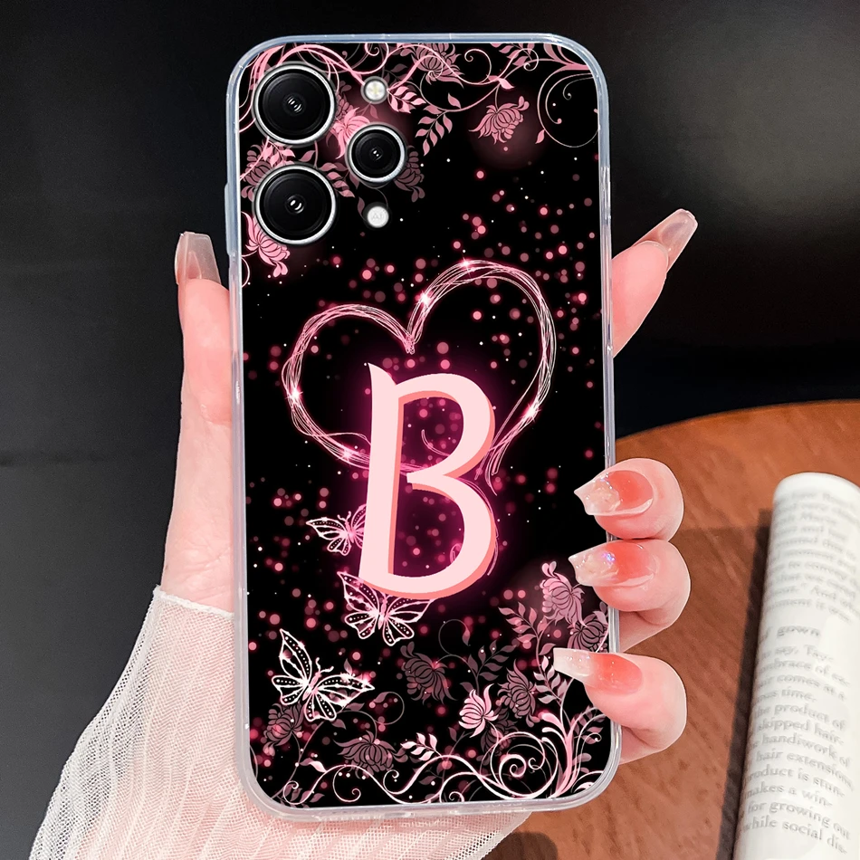 Para Redmi 12 12C 4G funda de teléfono hermosas letras de estrella carcasa ligera para Redmi 12 C suave delgada TPU carcasa de silicona transparente - imagen 4