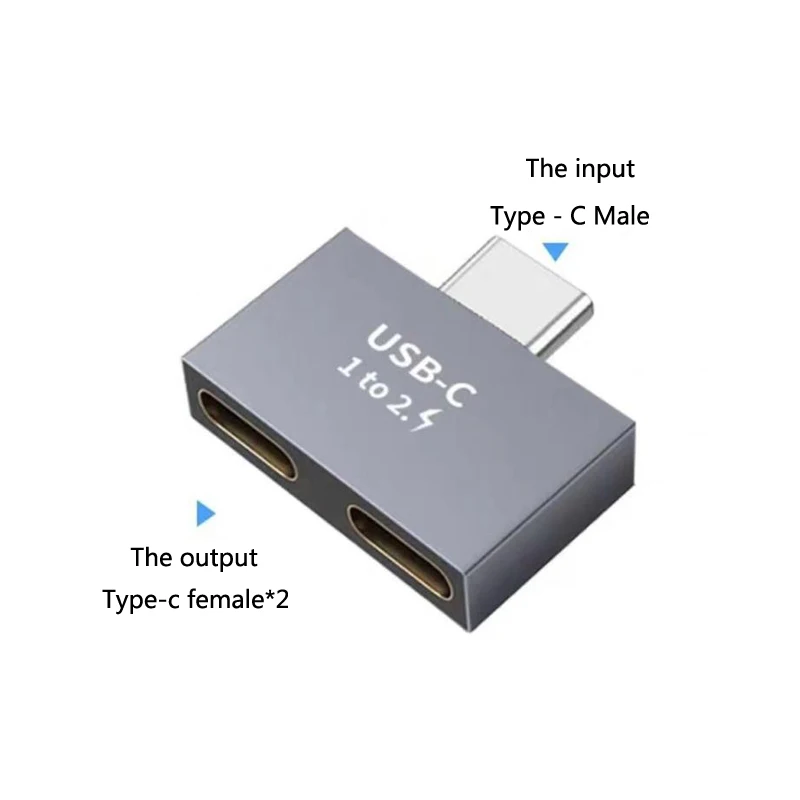 USB C hembra a doble hembra divisor Hub Convter adaptador tipo C acoplador extensor conector de extensión para dispositivo USB C - imagen 4