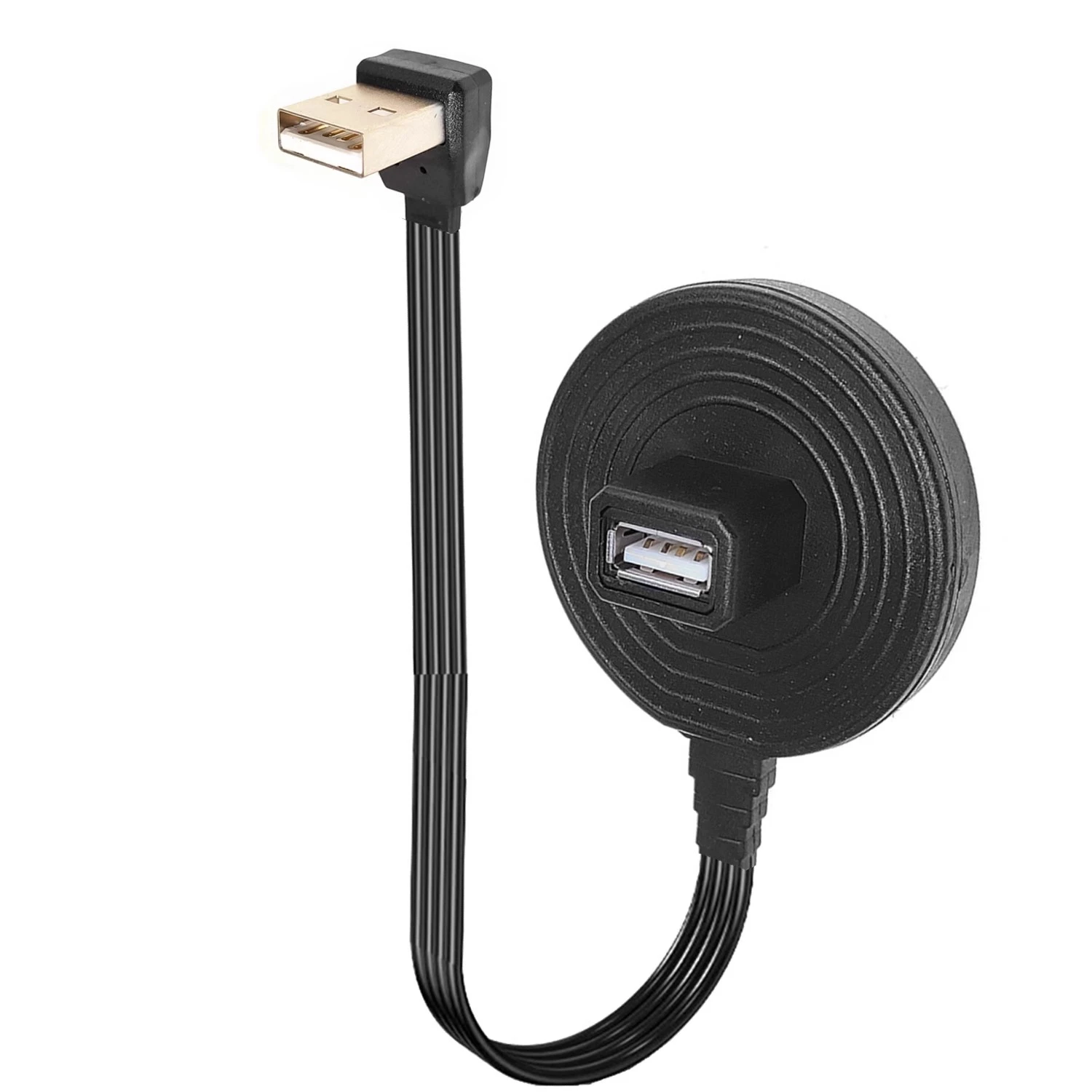 Cable de carga de datos de extensión de enchufe USB 2,0 tipo A de escritorio de 1m con Base de soporte blindado 20CM 30CM 50CM - imagen 3