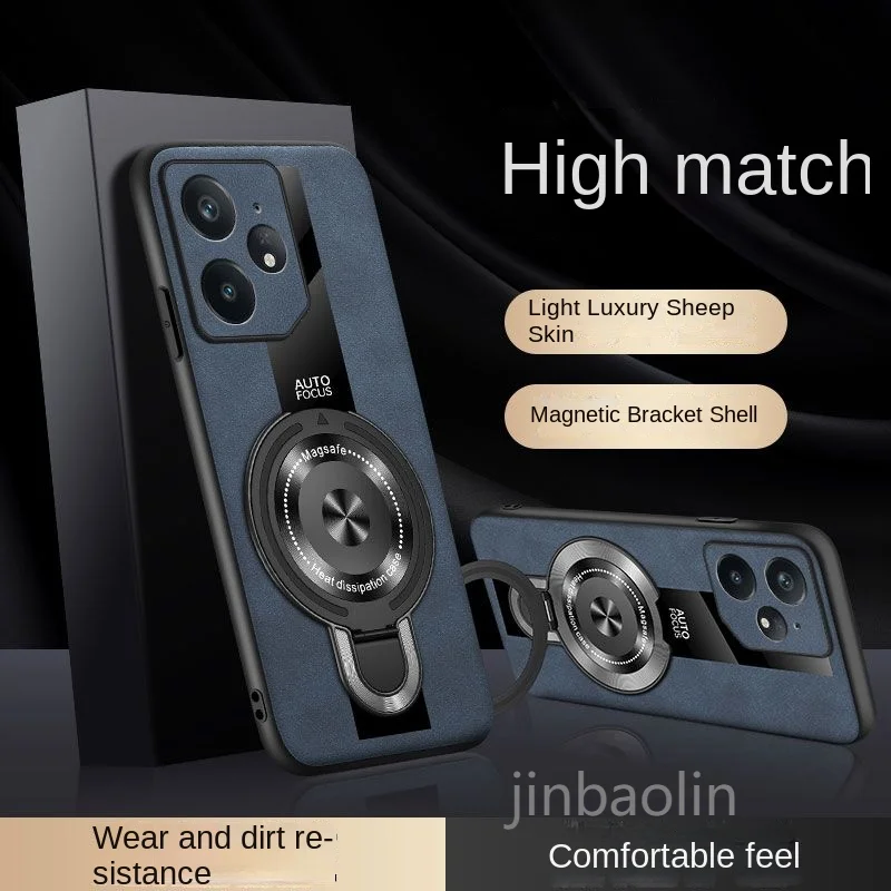 Para oppo realme neo 7 se gt 7 pro Find x8 ultra x8s plus funda dura de piel de oveja con anillo funda trasera magnética para realme neo7 - imagen 2