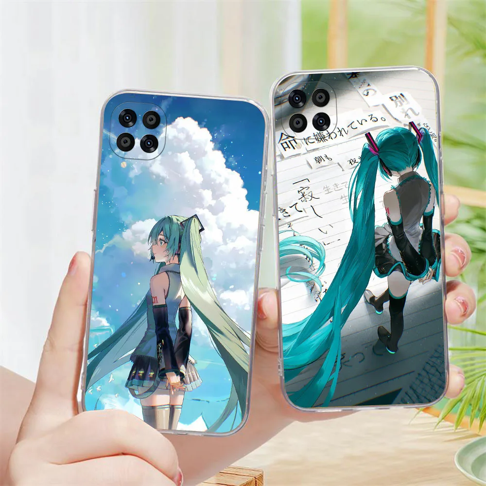 BD-32 Hatsune Mikus funda transparente para Samsung A05 M02S M53 A22S M31 M33 A05S A42 A70S A06 A04 - imagen 4