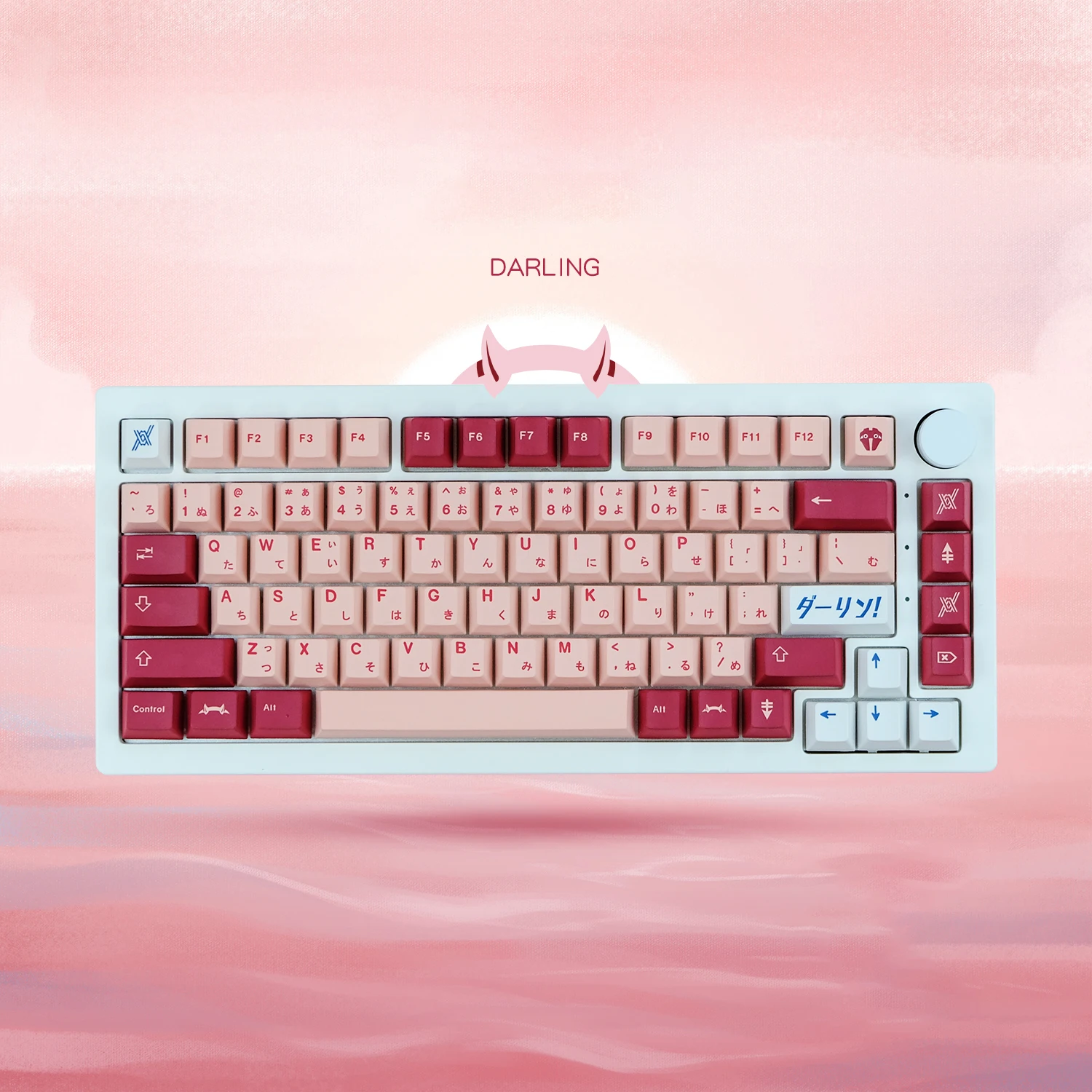Juego de teclas GMK Darling de 129 teclas, teclas de sublimación de tinte PBT con perfil de cereza para teclado mecánico Cherry MX Switch