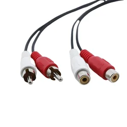 Cable RCA de Audio para Coche Blindado Macho-Hembra Estéreo