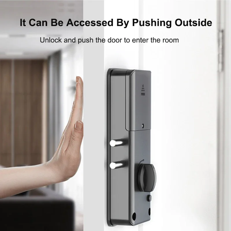 Cerradura de puerta Invisible inteligente Tuya, cerradura electrónica para interiores, aplicación TTLock/tarjeta IC/Bluetooth, desbloqueo de puerta de madera para casa, dormitorio y apartamento - imagen 4