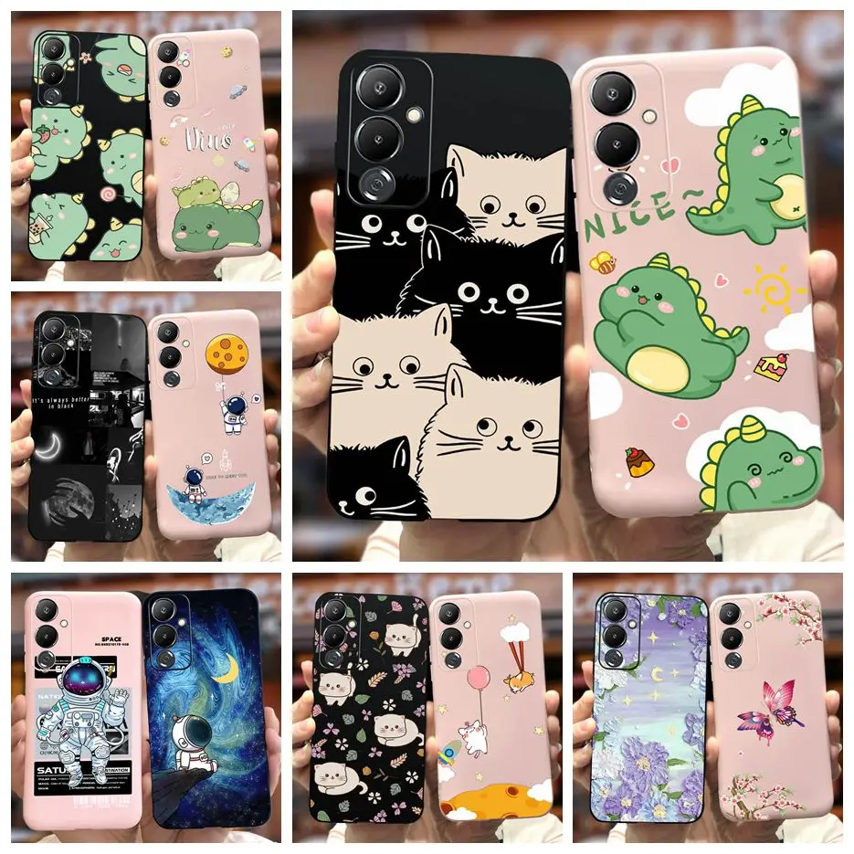 Funda de TPU suave a prueba de golpes para Tecno Pova 4 Pro, carcasa LG8n de dibujos animados de dinosaurios, para teléfono Tecno Pova 4 LG7n Pova4 Pro