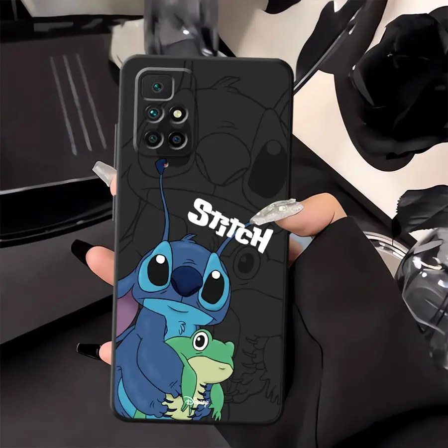Funda de punto de dibujos animados de Disney para Xiaomi Redmi 12C A5 A3 10 K40 K80 Pro A1 A2 Plus 9 A4 14C 13C, funda negra suave para teléfono - imagen 4