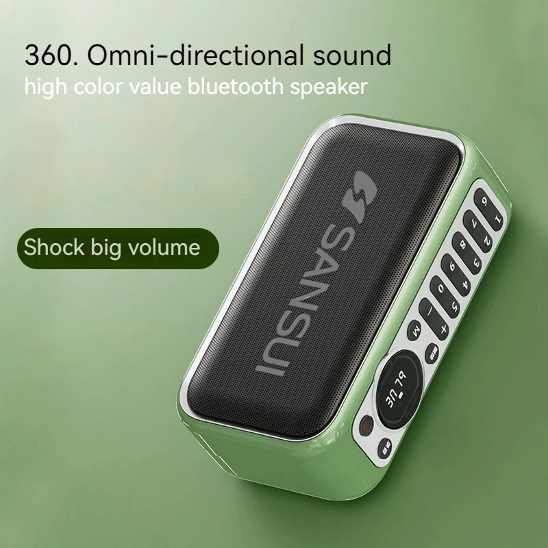 SANSUI F35 Altavoz Bluetooth portátil estéreo bajo Vintage Bluetooth altavoz Mini enchufe Walkman reproductor de música compatible con TWS/AUX - imagen 5
