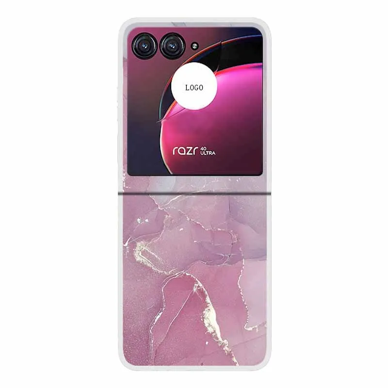 Para Moto Razr 40 Ultra funda de mármol transparente dura cubierta de PC fundas de teléfono para Motorola Razr 40 Ultra Protector nuevo Coque - imagen 4