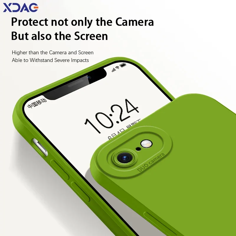 Funda de silicona líquida Angel Eyes para iPhone 7 8 Plus SE 2020 2022, funda protectora de lente suave a prueba de golpes para teléfono 8Plus 2 3 - imagen 3