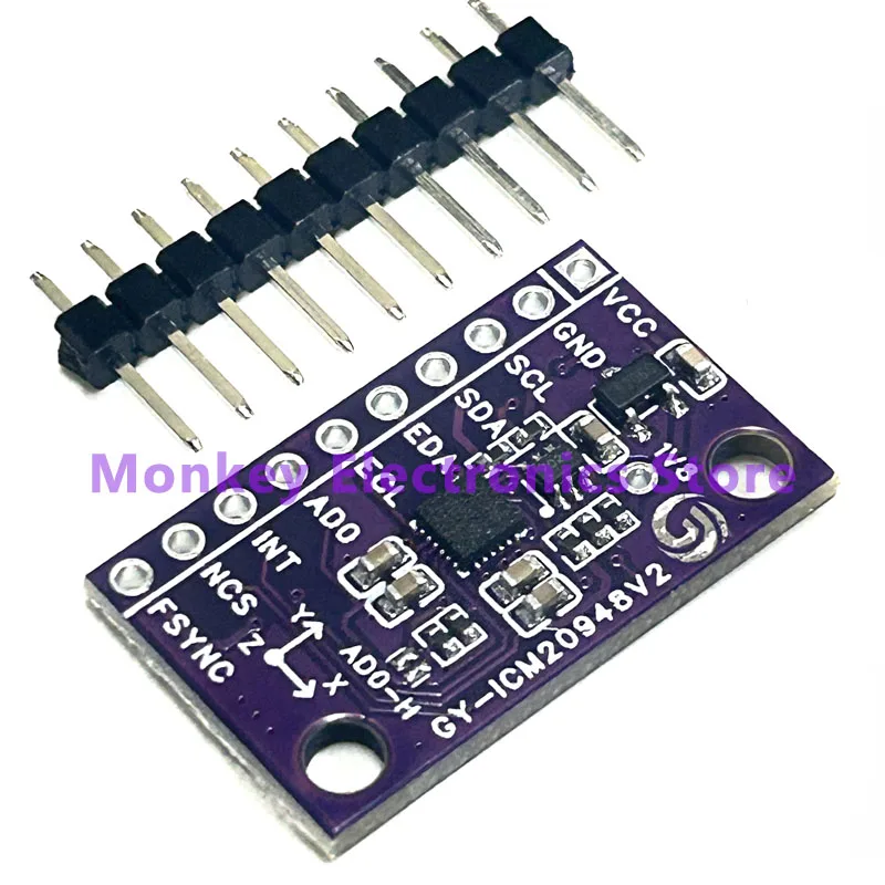 Módulo de campo magnético de aceleración de Sensor de 9 ejes GY-ICM20948V2 9DOF reemplazar MPU-9250 9150 BNO080 BNO085 AR VR IMU de alta precisión - imagen 4