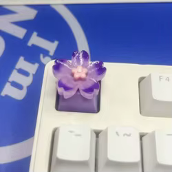 DIY transparente flor púrpura rosa Keycap eje Universal Gaming Teclado mecánico reemplazo Keycap R4 altura ESC Key