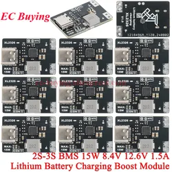 Módulo BMS Litio 2S 3S – Cargador USB-C 15W con Balanceo