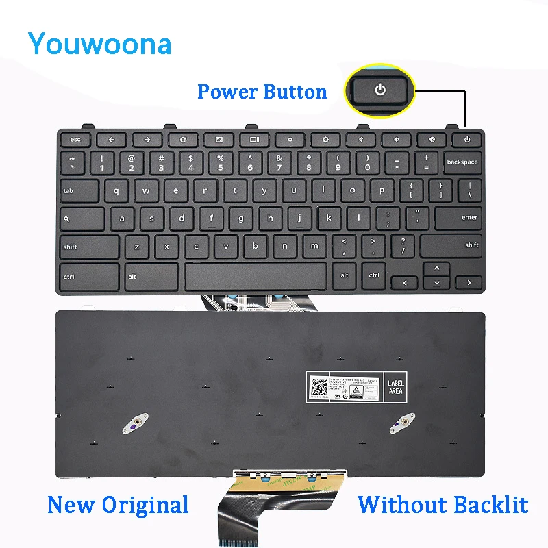 Nuevo teclado Original para ordenador portátil Dell 3180 3189 3190 3191 Latitude 3380 E3380 P80G - imagen 2