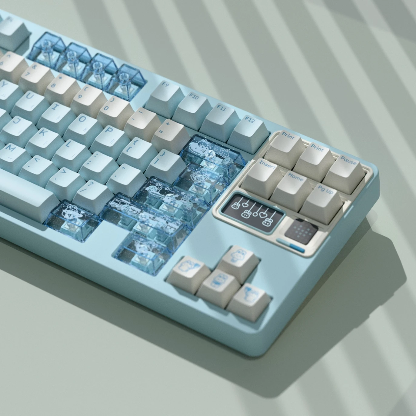 Juego de teclas con tema de conejo Holiday Park, teclas personalizadas de sublimación PBT con perfil de cereza para accesorios de teclado mecánico - imagen 5