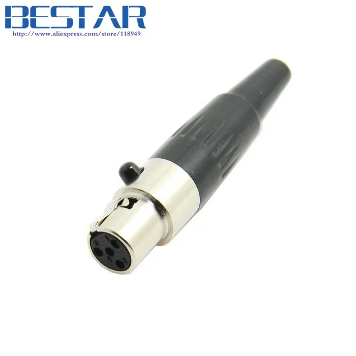 2 unids/lote enchufe hembra de 4 pines Mini TA4F XLR Audio micrófono de alimentación conector de montaje de soldadura adaptador de micrófono
