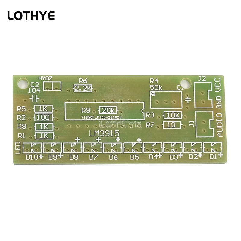 LM3915 10 segmentos espectro de música ritmo soldadura divertida DIY indicador de nivel de Audio Kit electrónico DIY práctica de soldadura DC 9V-12V - imagen 4