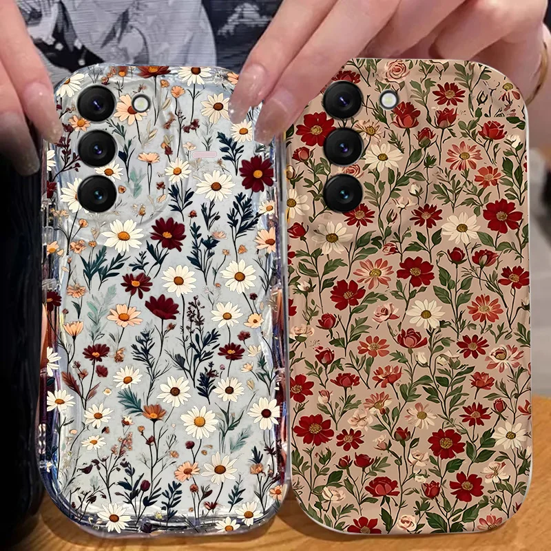 INS Linda Margarita moda flor funda para Xiaomi 15T POCO X7 Pro X6 X5 F3 F4 X3 M3 M4 M6 F6 F7 Pro 15 Ultra 12 11 Lite 5G NE 12T