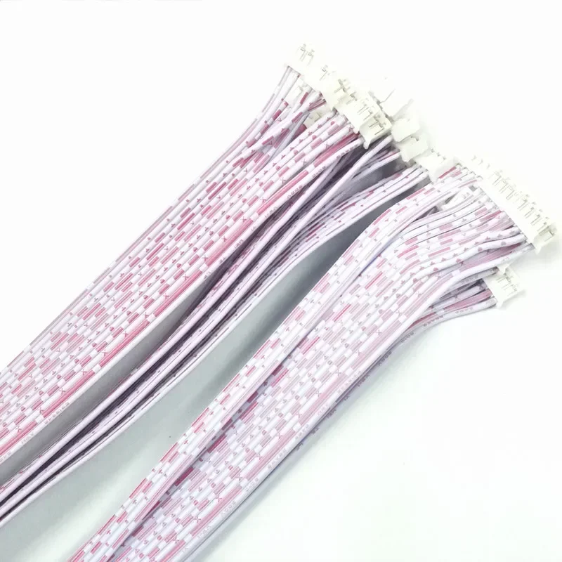 Cable de cinta de alambre blanco y rojo, cabezal individual o doble, 5 piezas, 10-100cm, PH 2,0mm, Paso 2/3/4/5/6/7/8/9/10/11/12 pines dirección/marcha atrás