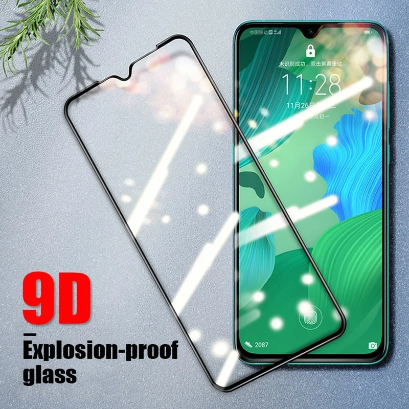 3 uds cubierta completa de vidrio Protector para Huawei P40 30 20 Lite Y8p Y7p Protector de pantalla en Huawei P50 P Smart Z Y9 Y7 Y6 2019 vidrio - imagen 5