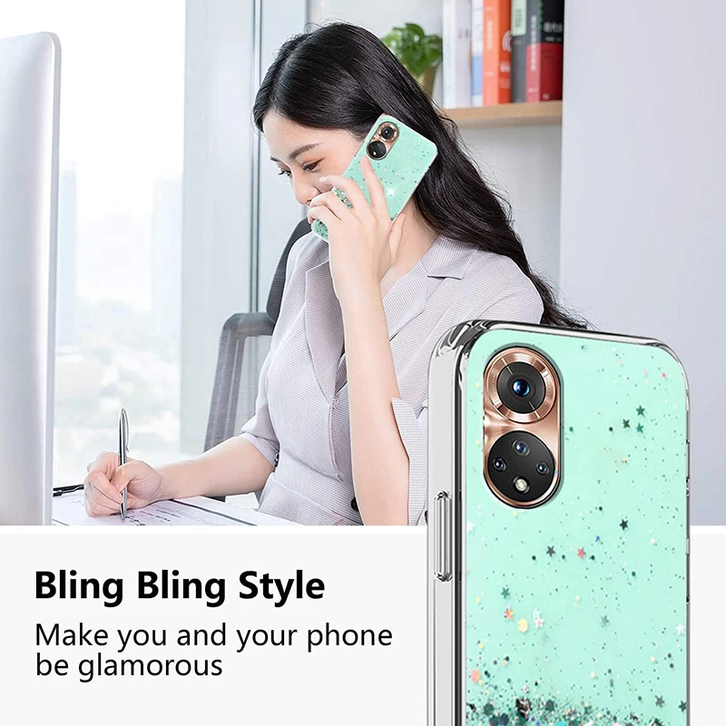 Funda de silicona con purpurina de lujo para Huawei Honor 20 Lite 30 50 60 70 80 Pro Rus 20s 30s 50 Se, funda trasera suave ultrafina - imagen 4