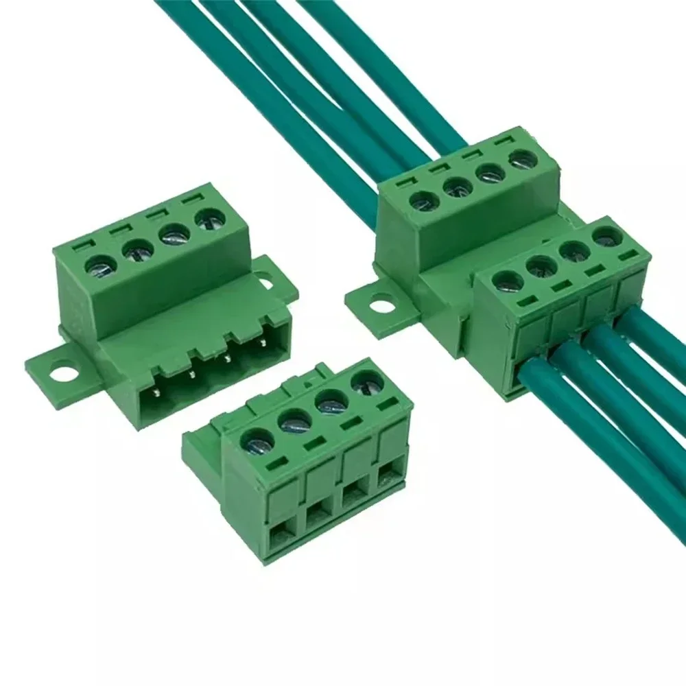 1 Juego 2EDGRKC 5,08 MM conector de bloque de terminales de tornillo tipo acoplamiento sin soldadura PCB enchufable tipo 2edg bloque de terminales verde - imagen 2