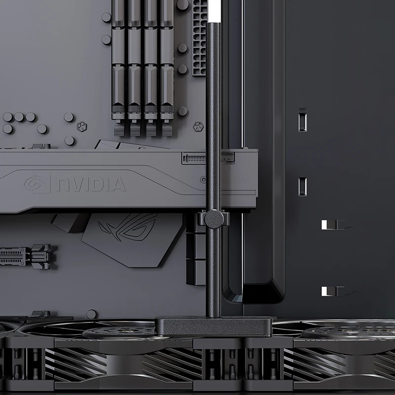 Soporte de vídeo gráfico de aleación de aluminio TEUCER VC4, soporte GPU de 280mm, oxidación anódica, soporte para tarjeta de vídeo de chorro de arena, accesorios para PC - imagen 3