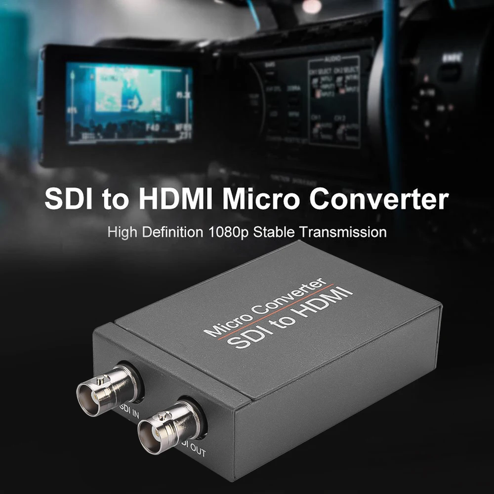 KuWFi 1080P Video Splitter SDI a HDMI convertidor con bucle SDI HD convertidor SD HD 3G-SDI a HDMI identifica automáticamente la resolución - imagen 2