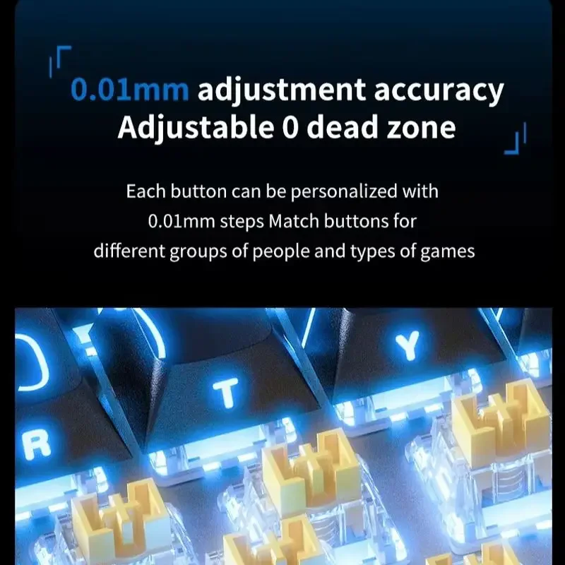 Ajazz Ak820 Max interruptor Ultra magnético Teclado mecánico 8k 128khz 0,01mm RGB personalizado inalámbrico teclado para juegos e-sports caliente - imagen 4