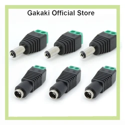 1 par/3 pares macho + hembra 2,1mm x 5,5mm para conector adaptador de toma de corriente CC para cámara CCTV H2