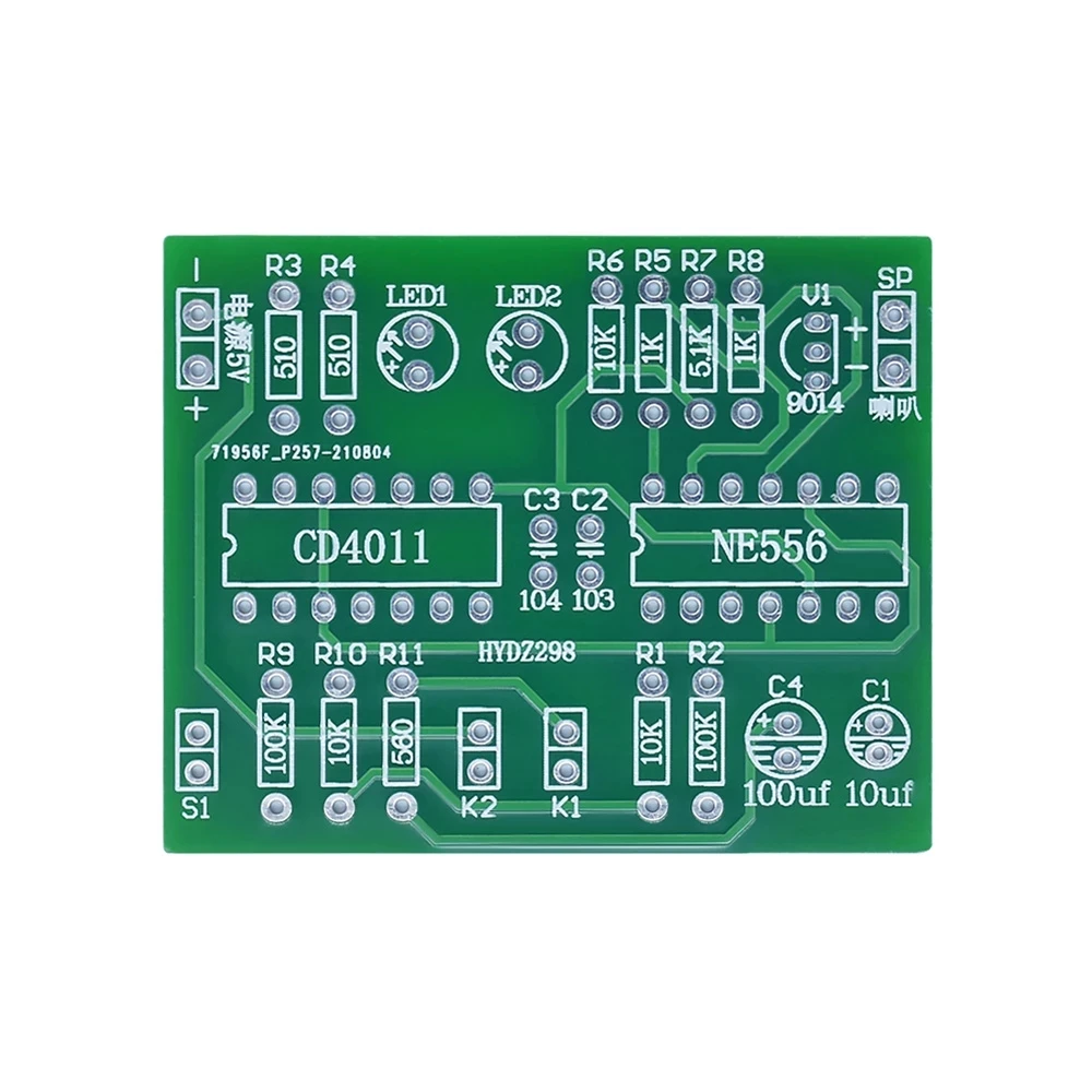 Kit de alarma antirrobo de doble vía, alarma de ambulancia 120, sonido, principio de estudiante, experimento, entrenamiento, placa de circuito CD4011, chip NE556 - imagen 5