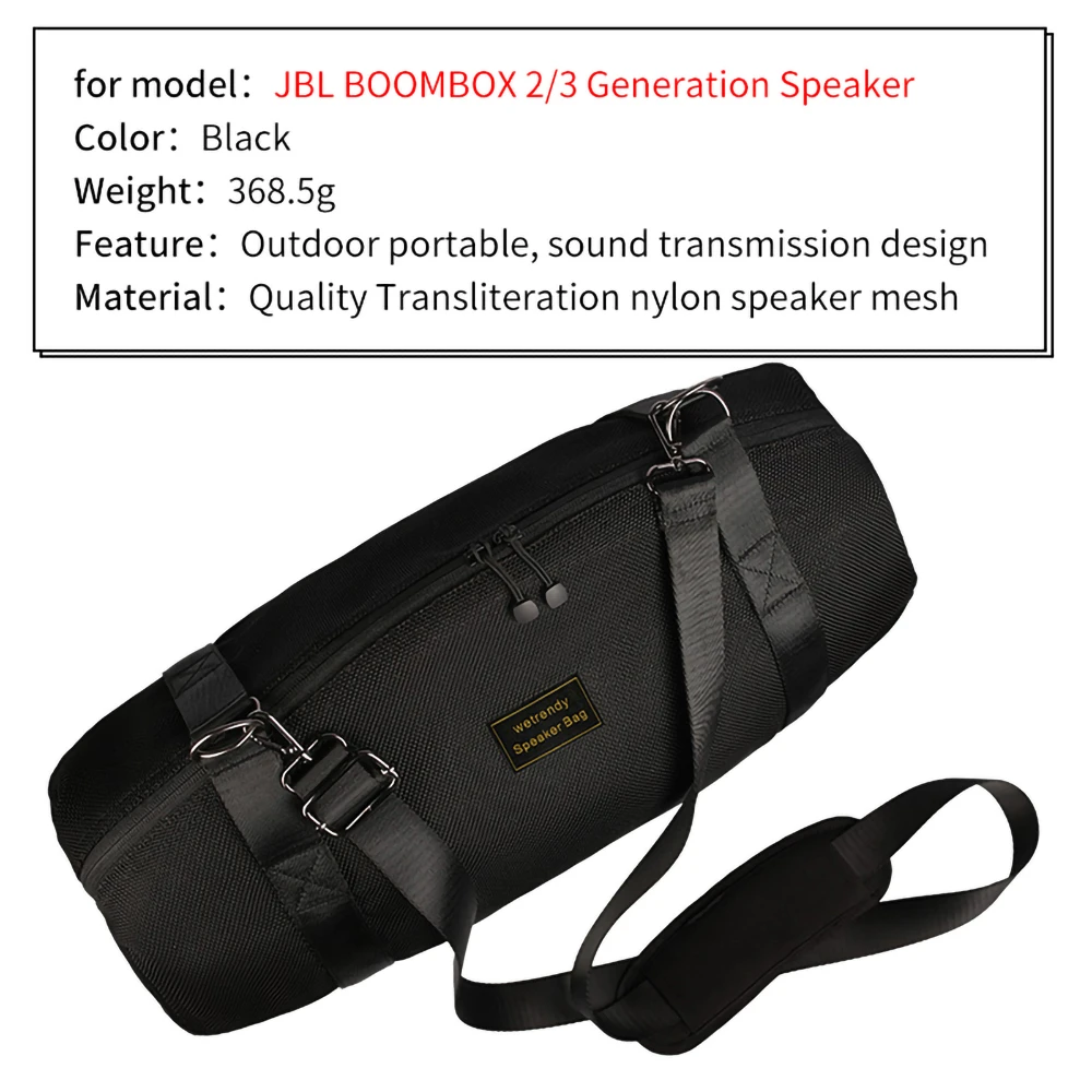 Bolsas de almacenamiento de transmisión de sonido para altavoz JBL BOOMBOX 2/3 generación, caja exterior, estuche de transporte de viaje portátil para exteriores - imagen 5