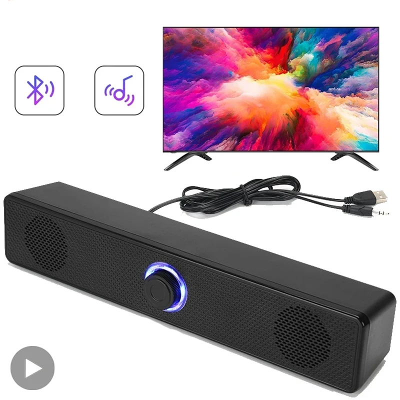 Barra De sonido ordenador PC TV portátil escritorio con cable inalámbrico Bluetooth altavoz caja De sonido Bar música portátil Caixa De Som sistema De Audio - imagen 2